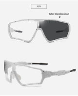 ELAX Brand New Style Photochromic Sunglasses Sports Men Women Mtb Bike Bicycle Eyewear Cycling Glasses