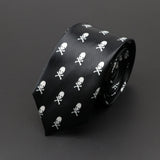 Fashion Casual Tie 5cm Skinny Slim Necktie Printing Skull Poker Smiling Face Symbol Hip Hop Boy Novelty Accessories Necktie Gift