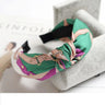 Women Elegant Top Knot Headband Print Dot Hairbands Girls Striped Plaid Flower Hair Hoop Fashion Hair Accessories FG0320