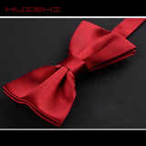 HUISUI 2024 New 43 Color Suit Bow Tie Wedding Gift Solid Party Classic Butterfly Cravat Wholesale Polyester Material Bowtie