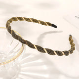 Organza Hairbands For Women Cross Weaving Hair Hoop Bands Korea Fashion Bright Silk Metal Headband Girls Hair Accessories Turban