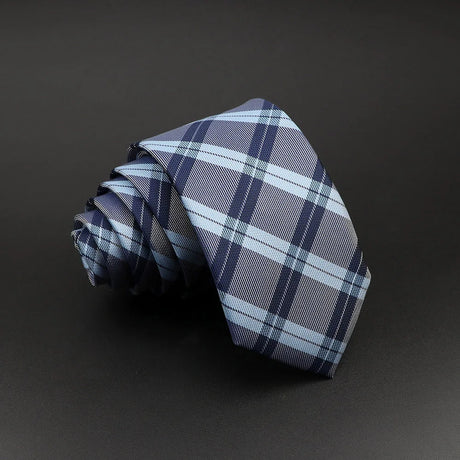 Men Jacquard Woven Tie Classic Plaid Striped Ties Fashion Polyester Necktie For Wedding Business Party Suit Dress Gravatas Gift