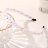 Organza Hairbands For Women Cross Weaving Hair Hoop Bands Korea Fashion Bright Silk Metal Headband Girls Hair Accessories Turban