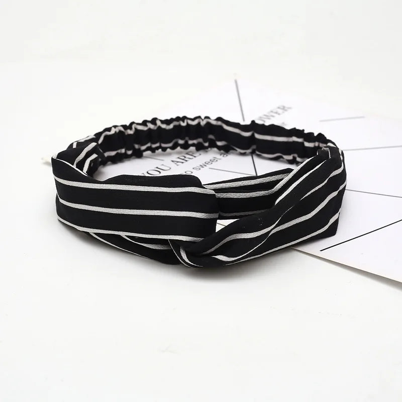 2020 Fashion Bohemian Headband Print Hairbands For Women Girls Vintage Cross Knot Turban Bandanas Headwear Hair Accessories