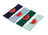 6 Months-3 Years Old Kids Headband Pure Color Cute Watermelon Pattern Soft Elastic Headwear Loose HeadWrap for Boys and Girls