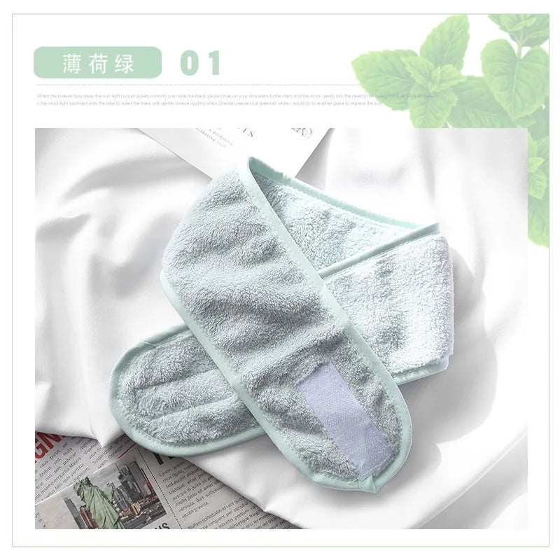 2021 Head Turban Soft Makeup Wrap Headbands Cosmetic Fabric Towel Spa Bath Shower Wash Face Elastic Facial HeadBand For Women