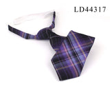 New Rubber Ties Casual Plaid Necktie For Boys Girls Neck Ties Simple Slim Necktie Gravatas Lazy Person Student Tie Neck Wear