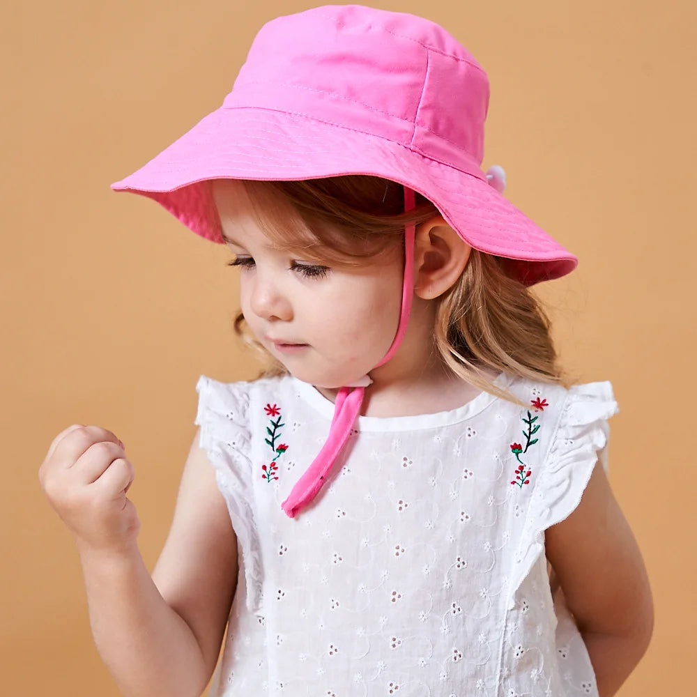 Summer Baby Sun Hat Baby Sun Hat for Girls and Boys Outdoor Anti UV Kids Beach Caps Bucket Cap