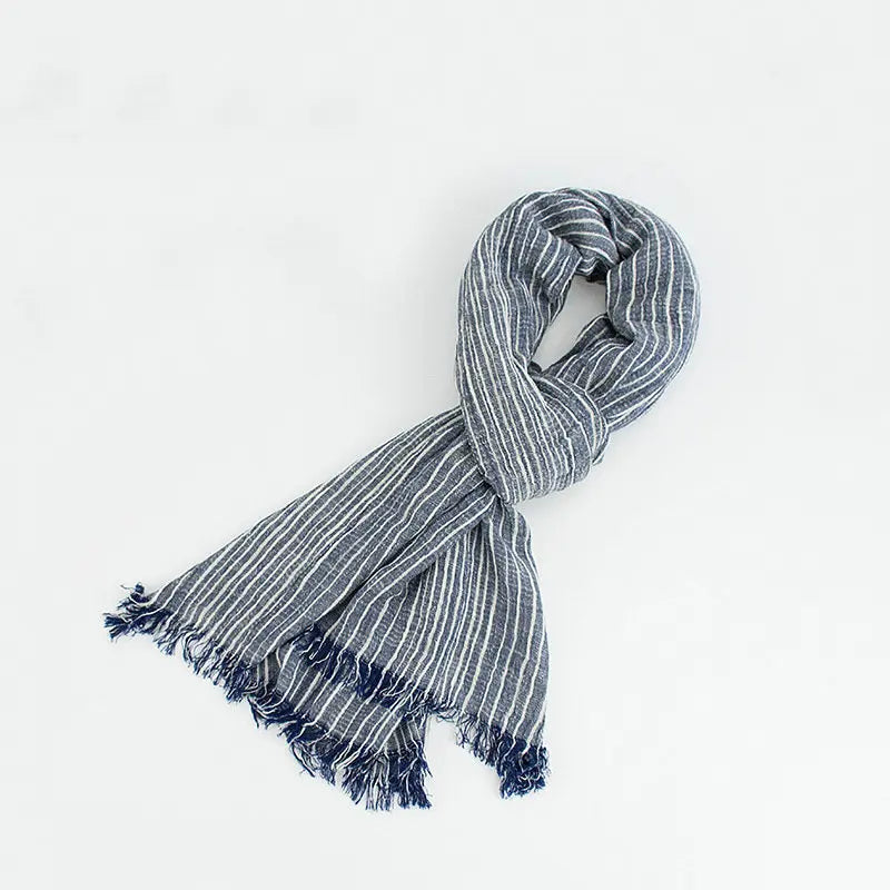 Brand Scarf Luxury Designer Color Contract Muffler Fringed Tassel Cotton Scarves For Male Spring Classic Cachecol Shawl YG369