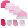 Newborn Baby Hat and Mittens Girl Boy Cap Comfy Infant Hat & Gloves Cotton Toddler Baby Accessorise For 0-6M