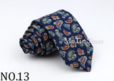 New Floral Tie For Men Women Skinny Casual 100% Cotton Casual Flower Print Skinny Neck Tie For Wedding Party Suits Tie Cravat