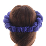 Exaggerated Big Braid Head Band African Raw Silk Turban Cap for Women Lady Nigeria Wedding Party Headpiece Female Headband Mujer