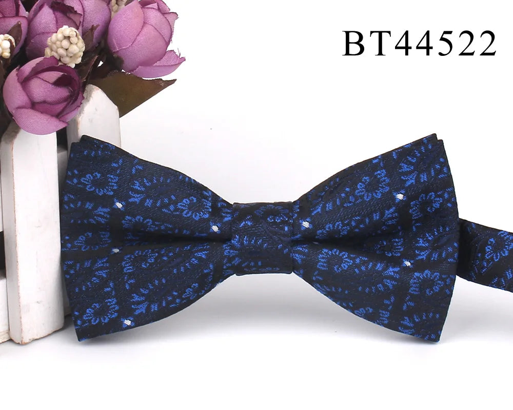 New Floral Men Bow Tie Claret Classic Bowtie For Men Flower Bow Ties For Business Wedding Butterfly Cravats Adult Suits Bowties