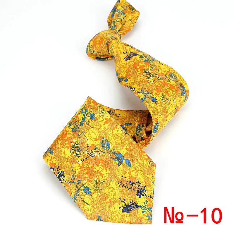 Original 9cm Natural Silk Tie Handmade Fashion Men Neck Tie Multicolor Men Digital Print Neckties For Party Paisley Plaid Cravat