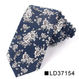 New Floral Tie For Men Women Skinny Cotton Neck Tie For Wedding Casual Mens Neckties Classic Suits Flower Print Neck Ties Cravat