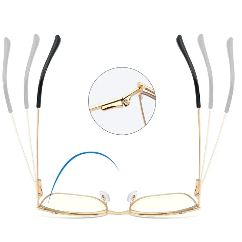 Blue Light Blocking Glasses Frame New Eyewear Prescription Female Eyeglasses Optical Women Spectacles UV400 Anti-Reflective