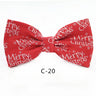 JEMYGINS Christmas Bow Ties for Mens Shirt  Snowflake Christmas Tree Pattern Men Silk Bow Tie  Christmas Party Gift