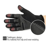Outdoor Winter Gloves For Men Waterproof Thermal Fleece Lined Resistant Touch Screen Non-slip Motorbike Riding Mountaineering