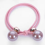 Pink Elastic Hair Bands Cute Rabbit Round Beads Heart Strawberry Rubber Band For Baby Girls Children Women Hair Accessories Gift