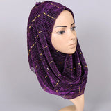 JTVOVO RUNMEIFA 2021 New Corduroy Phnom Penh Muslim Fashion Turban Hijab Femme Musulman Dubai Indian Arabian Scarf Shawl Islam