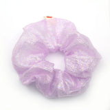 Metallic Laser Elastic Hair Band for Girls Shiny Transparent Scrunchies for Hair Rubber Ties Ponytail Holder Solid Stretch