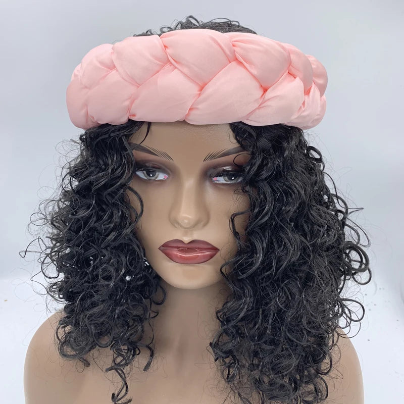Bronzing Fabric Women's Headbands Elastic Braids Hair Bands Female Turban Cap Party Headwear Accessories Fashion Bandage Bandana