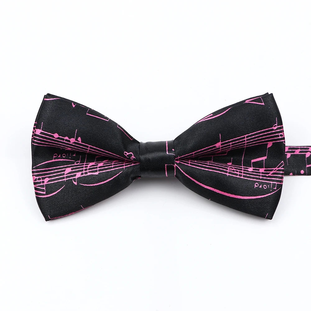 Musical Note Bow Tie Guitar Piano Stave Adult Children Bowtie Novelty Handmade Butterfly Wedding Party Men Gift Accessories