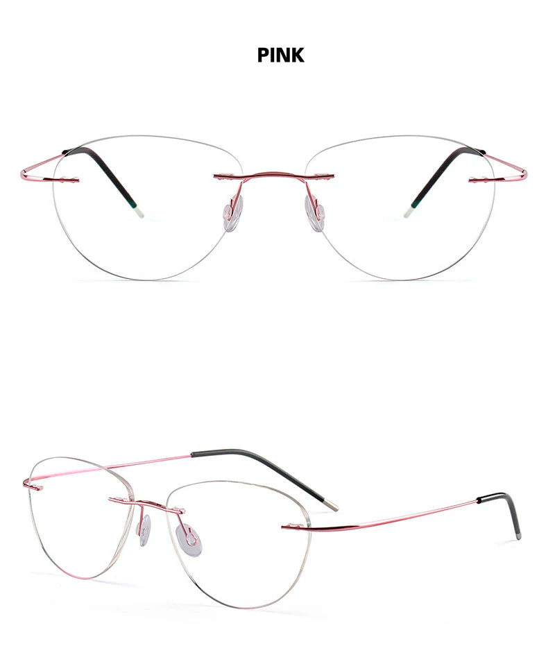 Titanium Prescription Glasses Ultra Light Eyewear Optical Glasses Frame for Male and Female Clear Lenses
