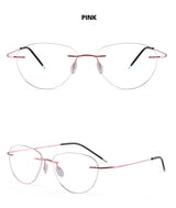 Titanium Prescription Glasses Ultra Light Eyewear Optical Glasses Frame for Male and Female Clear Lenses