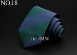 New Men's Tie Classic Stripe 7cm Jacquard Red Blue Green Necktie Daily Wear Cravat Wedding Party Dress Accessories Gift For Man