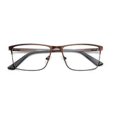 ZENOTTIC Men Titanium Alloy Optical Glasses Frame Fashion Male Square Eyewear Ultralight Metal Non-Prescription Eyeglasses