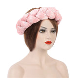 Latest Exaggerated Satin Twist Braids Headband Handmade African Headtie Nigerian Wedding Gele Women Turbans Ladies Head Wraps