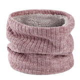 Winter Scarf for Men Fleece Ring Bandana Knitted Warm Solid Scarf Women Neck Warmer Thick Cashmere Hot Handkerchief Ski Mask