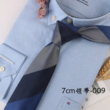 Corbata Hombre corbata 7cm Ties For Men Luxury Blue Stripes Necktie Business Corbatas Para Hombre Mariage Gift Shirt Accessories