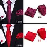 Newest style Green Tie For Men Holiday Present Tie Pocket Squares Set Necktie  Striped Wedding Accessories Man