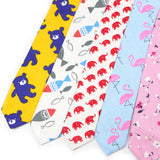 Cotton Floral Cartoon Animal Vintage Kids Child Girl Casual Necktie Cute Dog Duck Chicken Bear School Daily Skinny Small Ties