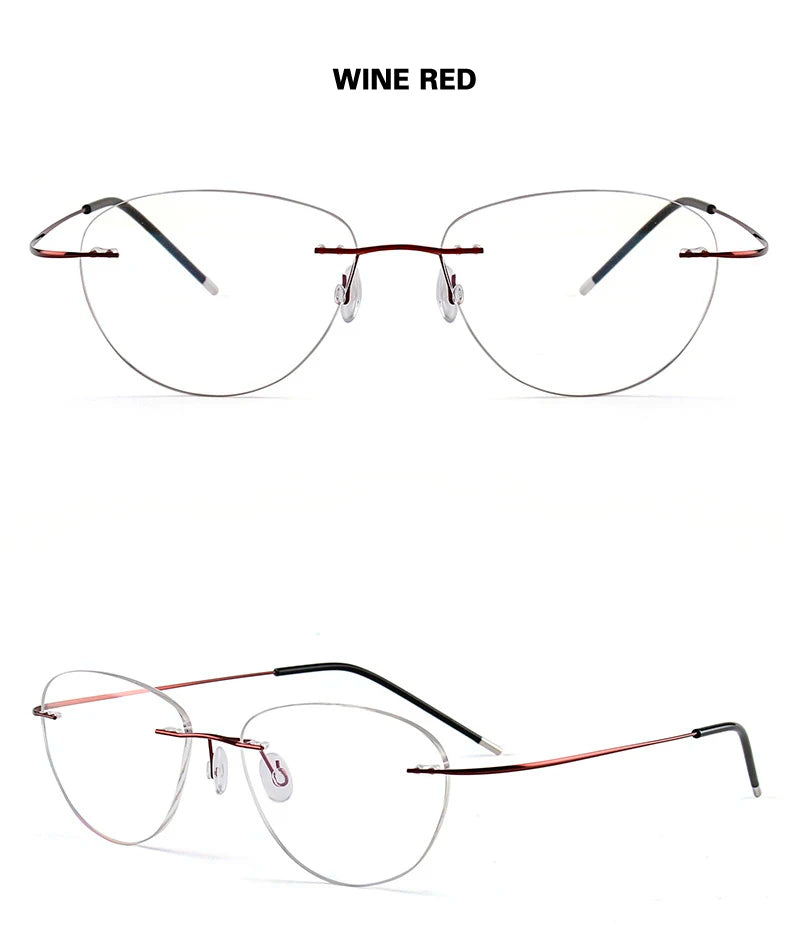 Titanium Prescription Glasses Ultra Light Eyewear Optical Glasses Frame for Male and Female Clear Lenses