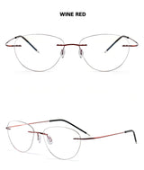 Titanium Prescription Glasses Ultra Light Eyewear Optical Glasses Frame for Male and Female Clear Lenses