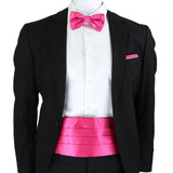 New Fashion Mens Cummerbund Bow Tie Brooch Set Black Red Blue   Waist Seal For Formal Tuxedo Business Suit Dinner Accessories
