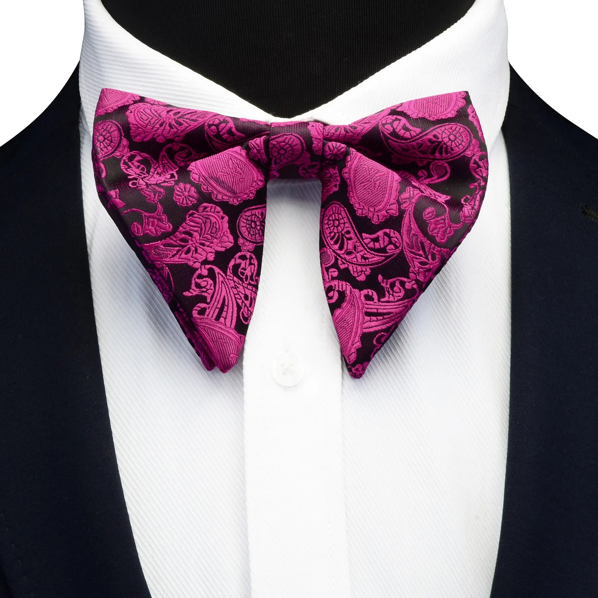 Ricnais Fashion Silk Pasley Floral Big Bowtie Yellow Red Jacquard Bow Tie For Men Business Wedding Party Ties Gigt Accessories