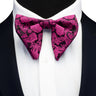 Ricnais Fashion Silk Pasley Floral Big Bowtie Yellow Red Jacquard Bow Tie For Men Business Wedding Party Ties Gigt Accessories