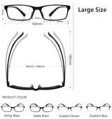 Men's And Women's Finished Myopia Glasses TR90 Frames And Aspherical Anti Blue Ray Photochromic Lenses SPH 0~-6.00 CYL 0~-2.00