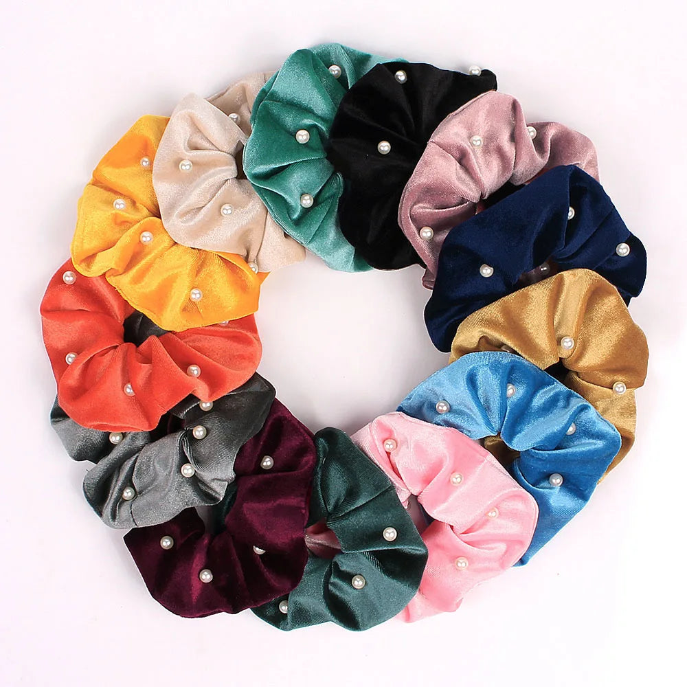 Velvet Scrunchie Women Girls Elastic Hair Rubber Bands Accessories Gum For Women Tie Hair Ring Rope Ponytail Holder Headdress