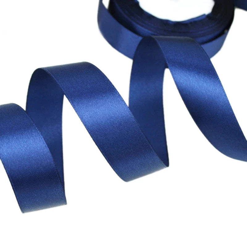 Deep Blue Satin Ribbon Wholesale Gift Wrapping Christmas ribbons