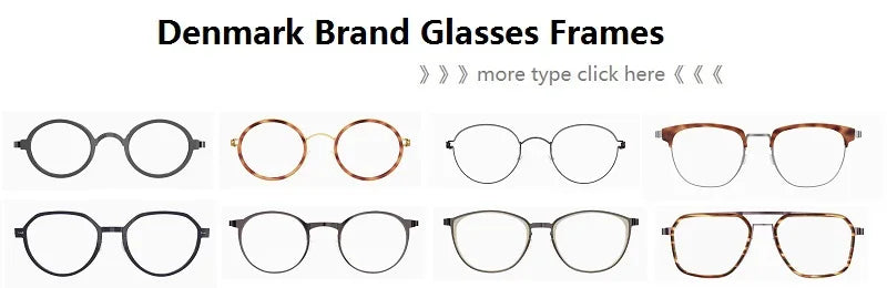 Pure Titanium Glasses Frame Men Women Eyewear Frames Eyeglassess Square Business Classic Design Screwless Denmark Brand