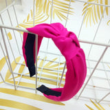 Fashion Top Knot Satin Headbands Wide Fabric Makeup Hairbands for Women Girls Ladies Washing Hair Hoops Bezel Hair Accessories