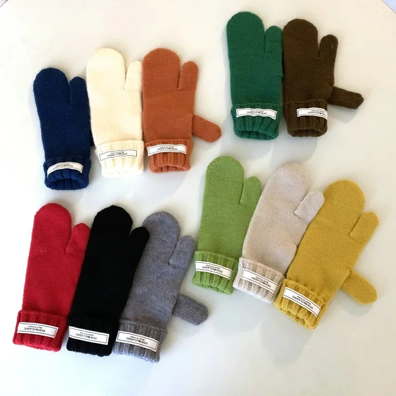 2021 Elastic Full Finger Gloves Warm Thick Cycling Driving Fashion Women Men Winter Warm Knitted Outdoor Gloves