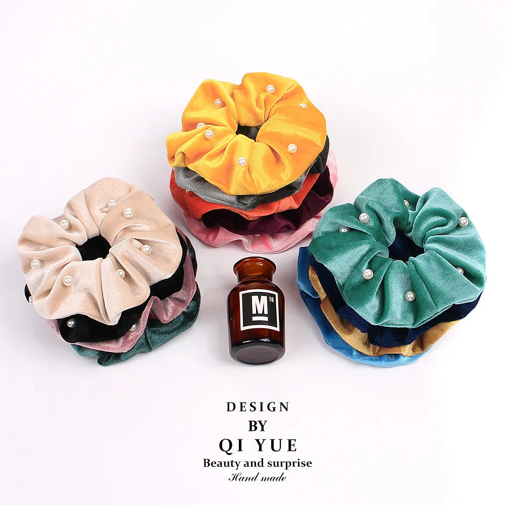 Velvet Scrunchie Women Girls Elastic Hair Rubber Bands Accessories Gum For Women Tie Hair Ring Rope Ponytail Holder Headdress