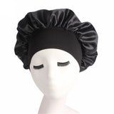 Newly Women's Satin Solid Sleeping Hat Night Hair Care Bonnet Nightcap For Women Men Unisex Cap