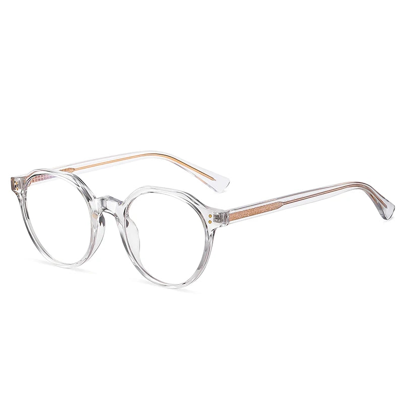 2022 Trending Blue Light Blocking Men's Retro Glasses TR90 Anti Radiation Eyeglasses Women Round Transparent Fashion Eyewear